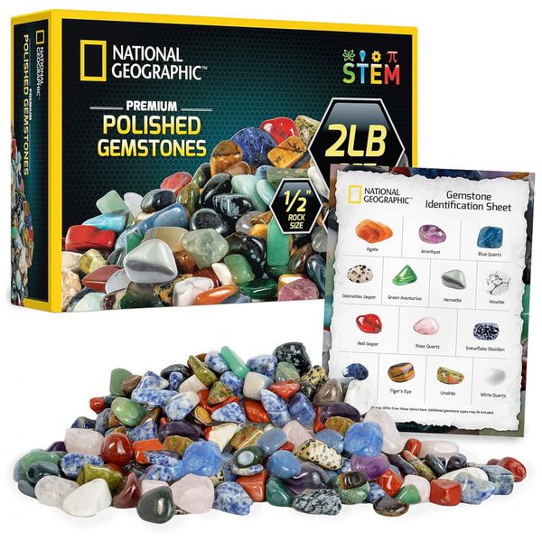 Pedras e Cristais Lapidados Premium Kit Educacional STEM para Crianças e Adultos – National Geographic