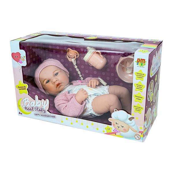 BONECA BABY REAL FLOFY COM ACESSORIOS - DM BRASIL