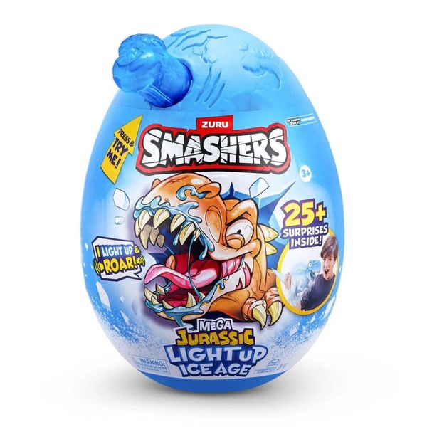 Smashers Dino Mega Jurassic Era do Gelo Verde-Água Fun Divirta-se com Luz, Som e 25 Surpresas