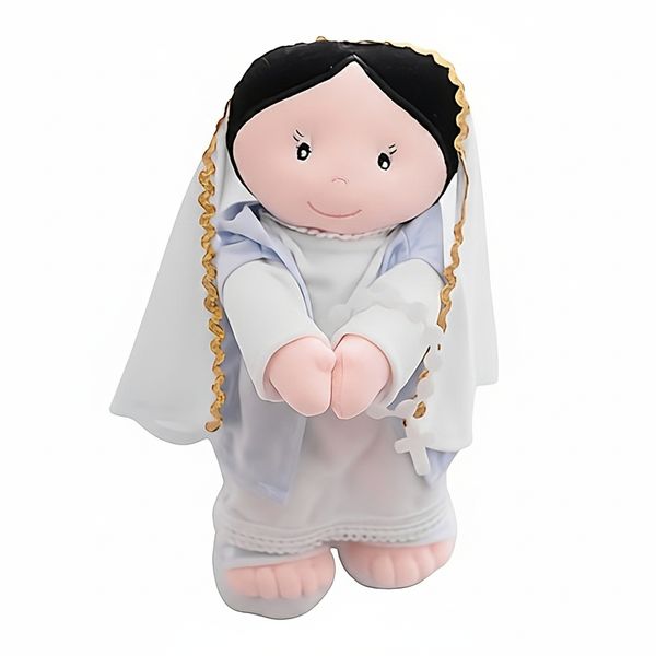 BONECA DE PANO MARIA LUXO BÍBLICO LAVÁVEL ANTIALÉRGICO 32CM