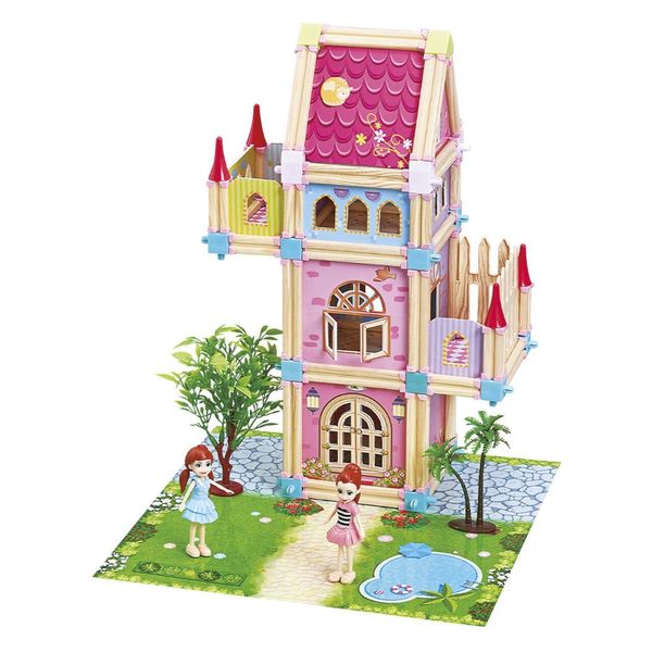 Brinquedo Casinha Monte E Brinque 3D - 100 Peças Dm Toys