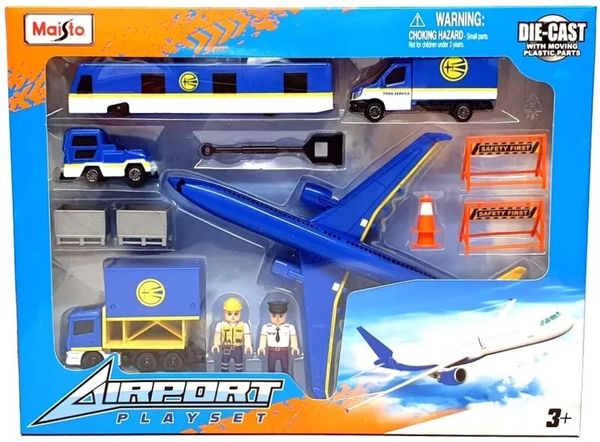 Conjunto Playset Aeroporto - Avião e Miniaturas - Maisto Aeroporto Set A