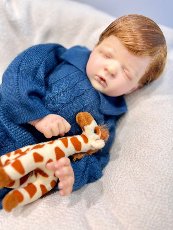 Bebê Reborn Realista Recém Nascido - Premium Ruivo 50cm