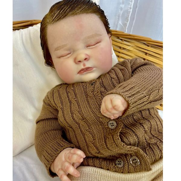Bebe Reborn Boneca Joseph Realista Menino Dormindo 65cm