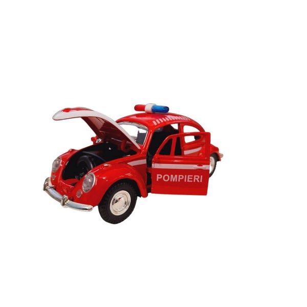 Netcar Metal Fusca Fricção Bombeiro 1/32 Net Toy