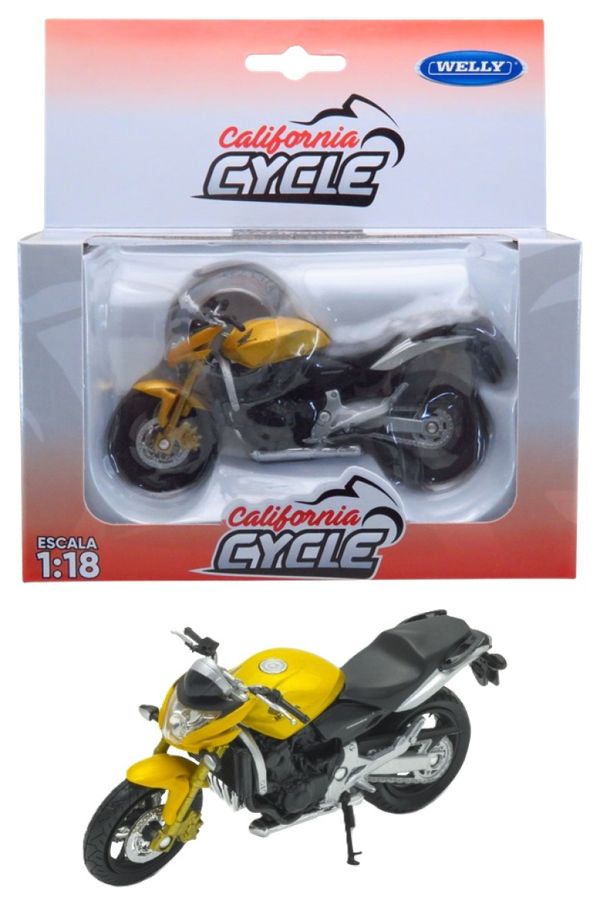 Moto em Miniatura - California Cycle S2 - 1/18 - Welly Honda Hornet