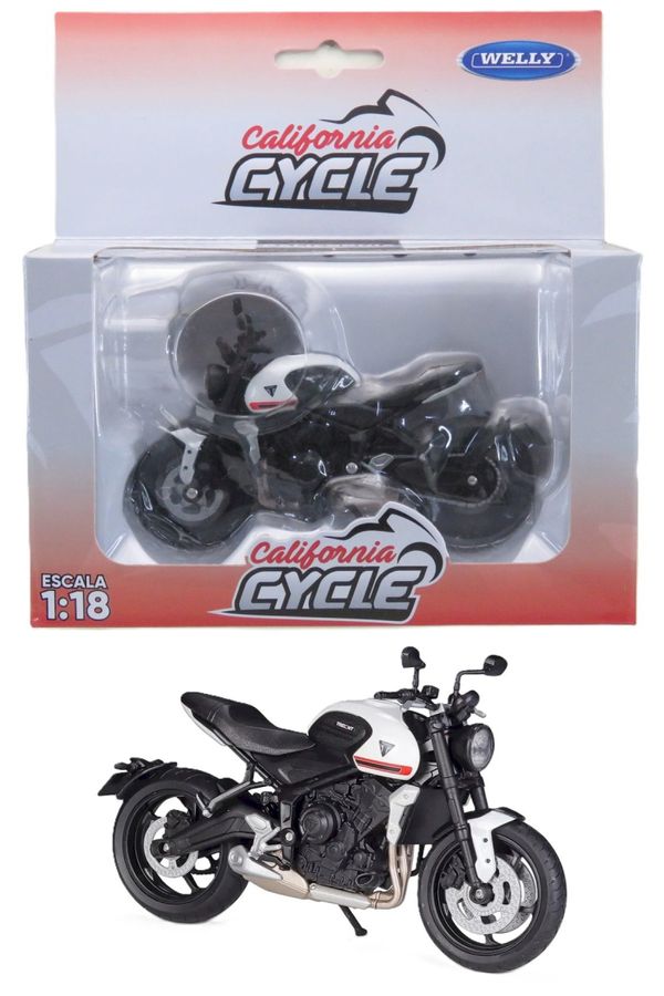 Moto em Miniatura - California Cycle S2 - 1/18 - Welly Triumph Trident 660