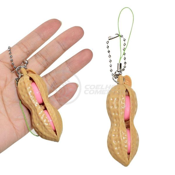 Chaveiro Amendoim Anti Apertar Silicone Sensorial
