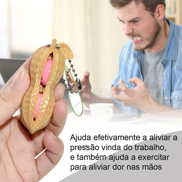 Chaveiro Amendoim Anti Apertar Silicone Sensorial