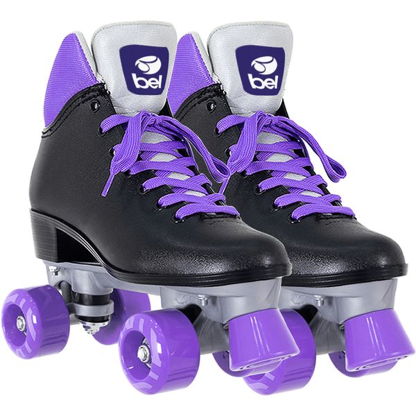 Patins Quad Retrô Basic Preto & Roxo Bel 35 / Preto, Roxo
