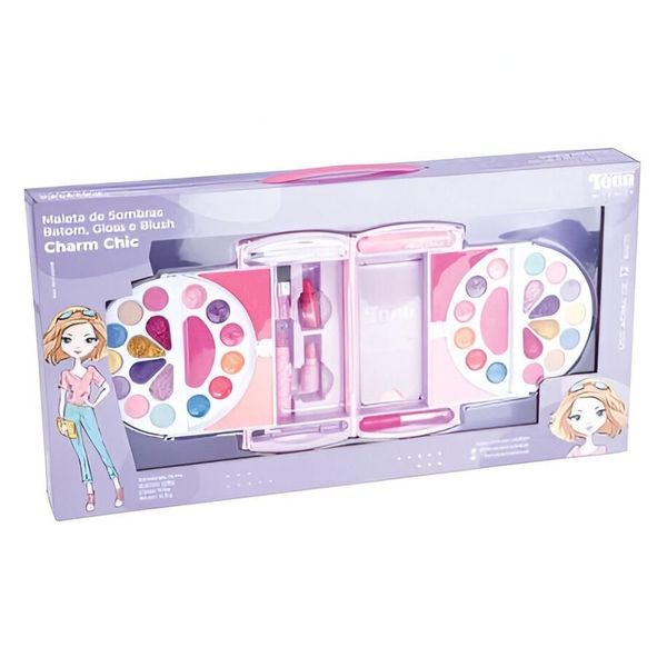 Maquiagem Infantil Maleta De Sombras Gloss Charm Chic Fenzza