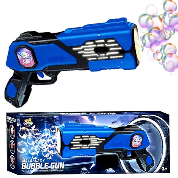 Brinquedo Fazer Múltiplas Bolhas de Sabão Automático com Luz Azul