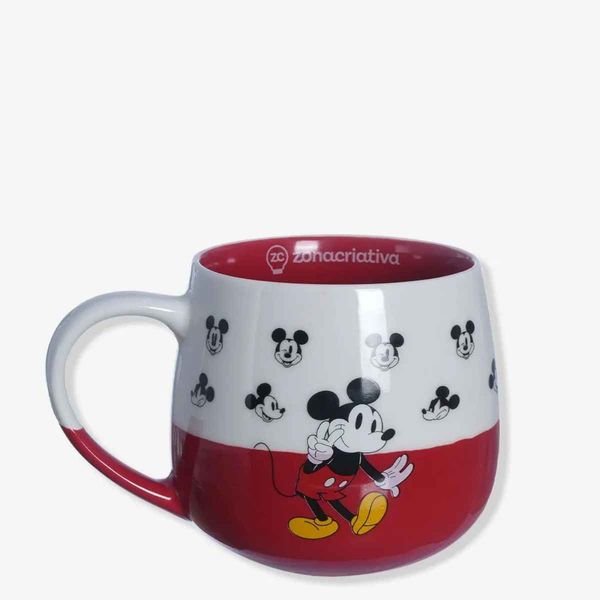 Caneca Maggie Mickey Mouse Em Cerâmica 400mL Original Disney, Zona Criativa, Xícara De Café Cereal
