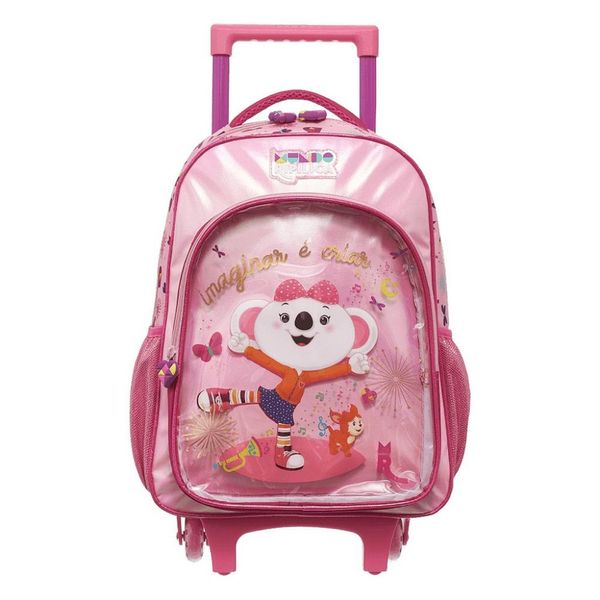 Mochila de Rodinhas Mundo Lilica Ripilica Brincar Rosa Único