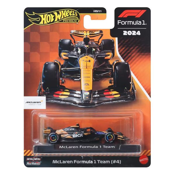 Carrinho Hot Wheels Premium F1 McLaren Formula 1 Team #4 JBM11
