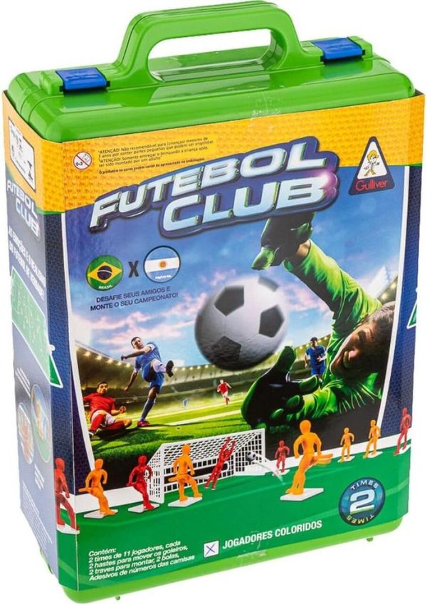 Jogo Futebol De Botão Maleta Club Seleção Brasil X Argentina - Gulliver 1962