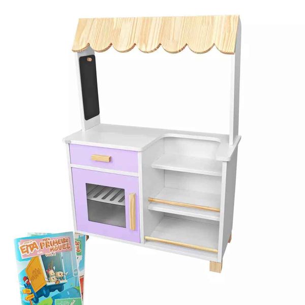 Mercadinho Infantil de Madeira Lilás