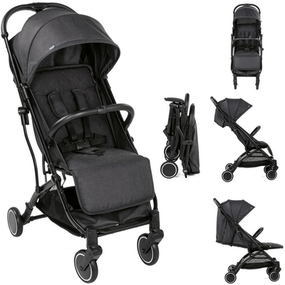 Carrinho De Bebe Passeio Chicco Trolley Me Stone Preto Ri Happy Brinquedos