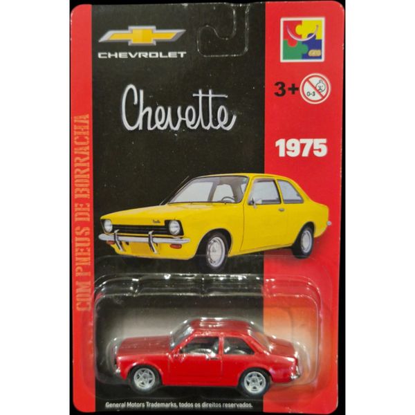 Chevrolet Chevette 1975 - CKS Toys Die Cast - Real Riders (pneus de borracha) - Oficial Licenciado - Original 1magnus Vermelho