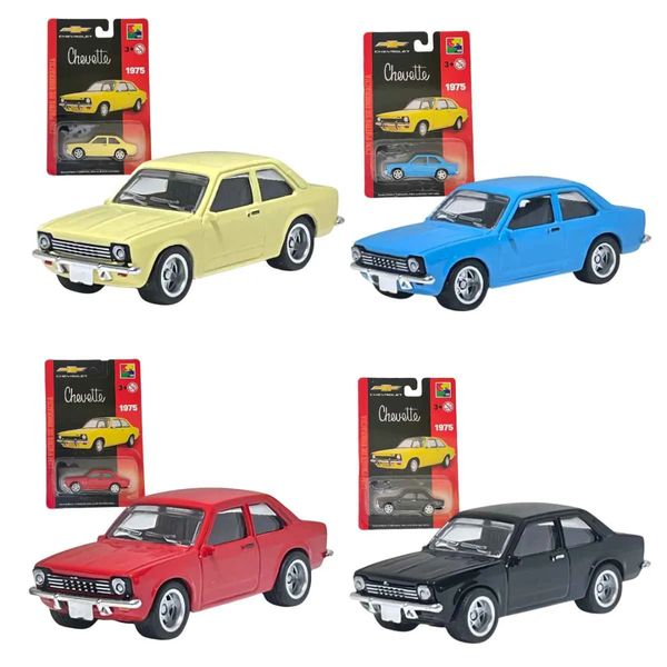 Kit 4 Chevrolet Chevette 1975 CKS Toys Die Cast - Real Riders (pneus de borracha) Oficial Licenciado - Original 1magnus