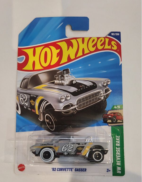 *Embalagem danificada* Hot Wheels Reverse Rake - ? Corvette Gasser