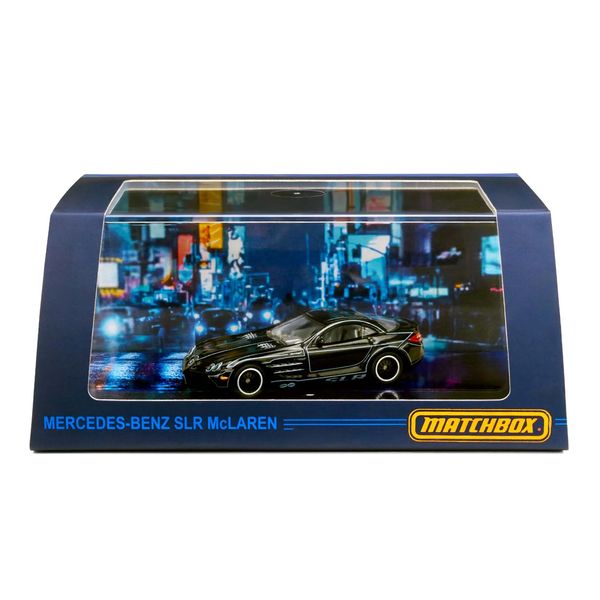 Matchbox Collectors Mercedes-Benz SLR McLaren Edição limitada Pneus de Borracha - Pintura Spectraflame - Case de Acrílic