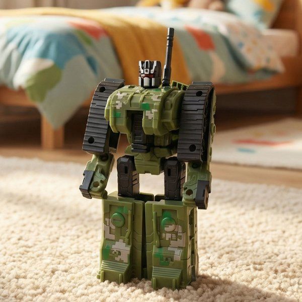 Brinquedo Boneco Robô Guerreiro Herói Militar Com Acessórios Verde