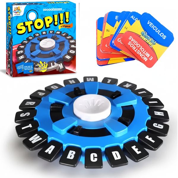 Jogo Stop Eletrônico Oooo êeee Stop Interativo com Cartas Perguntas Jogo Raciocínio