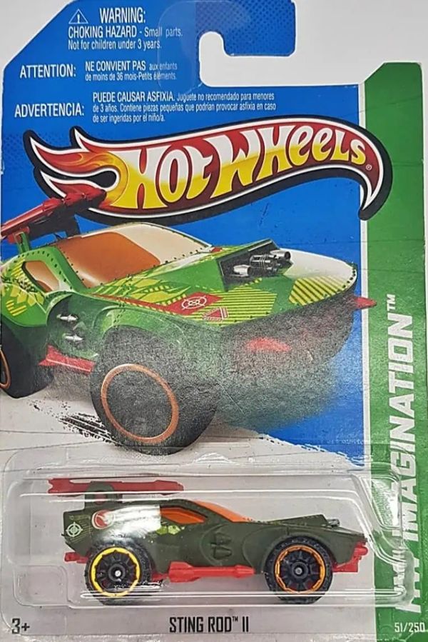 *Embalagem danificada* *T-Hunt* Hot Wheels Imagination - Sting Rod II