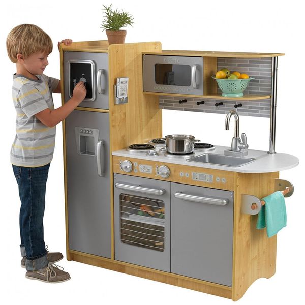 Cozinha de Brinquedo Realista em Madeira para Crianças de 3 a 8 Anos, KidKraft, Marrom