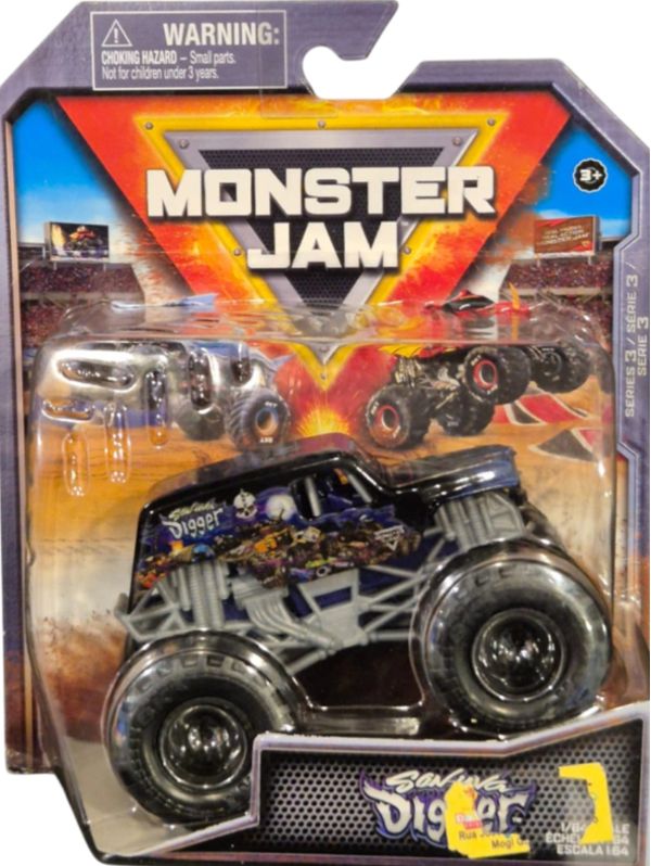 Carrinho Colecionável Monster Jam Oficial Big Foot Truck Realista 1:64 Metal 1magnus Preto