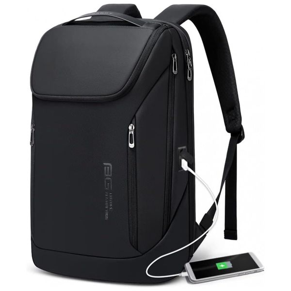Mochila para Laptop com Porta Carregador USB e À prova D, BANGE, Preto