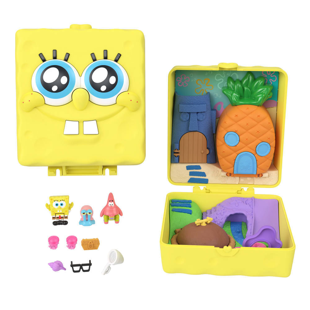 Mini Playset - Polly Pocket - Bob Esponja - Compacto - Mattel