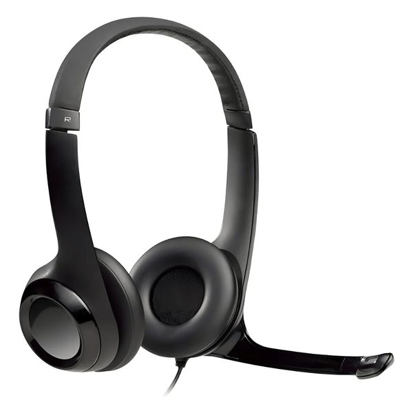 Headset Gamer USB Logitech Preto H390 Com Microfone Flexível