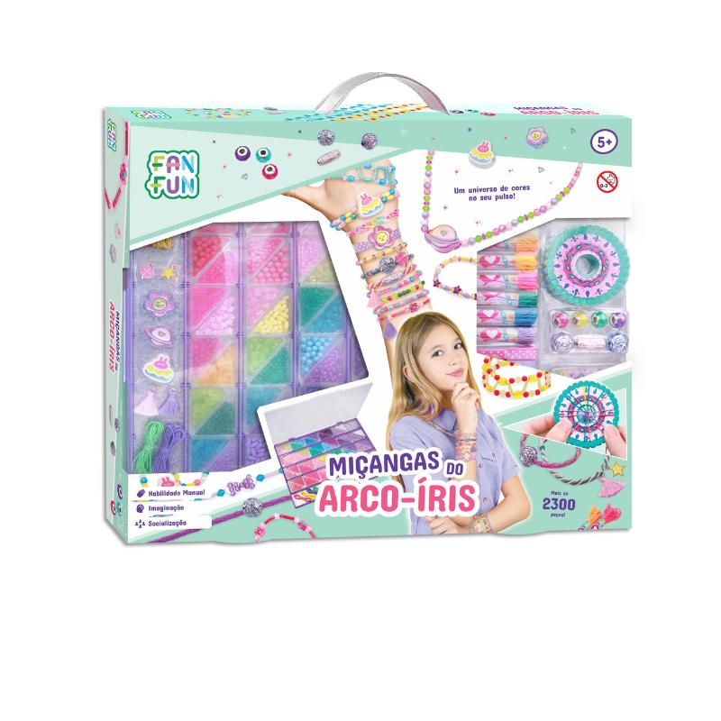Conjunto De Acessórios - Miçangas Do Arco-Íris - Fan Fun