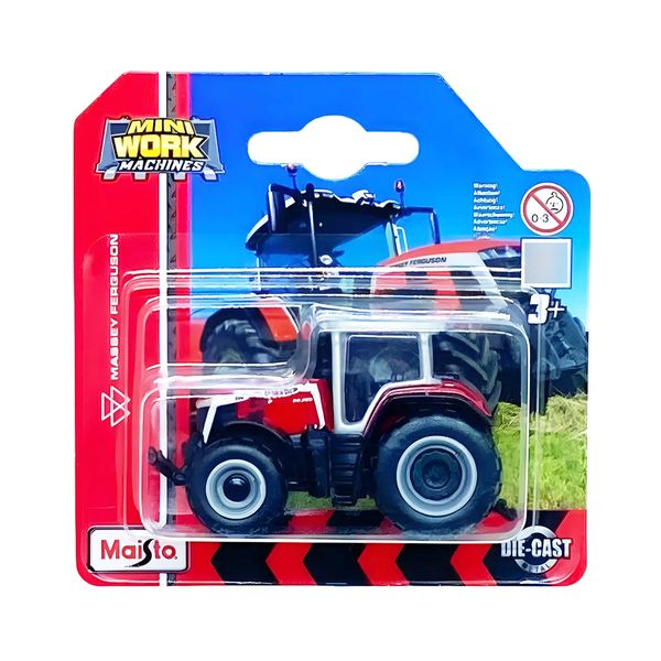 Trator Maisto Mini Work Machines Massey Ferguson 8S.265 Vermelho 15530B