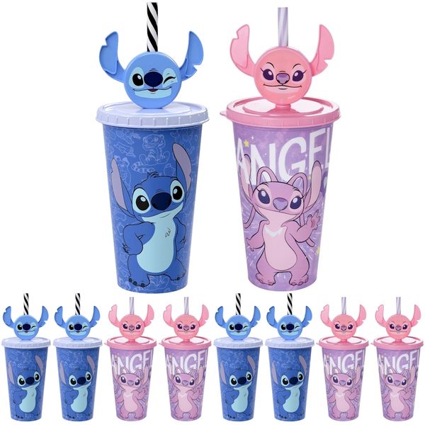 10 Copos Angel e Stitch Orelhas Festa Infantil Lembrancinha