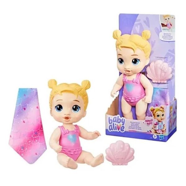 Baby Alive Brincadeira de Sereia Loira - Hasbro