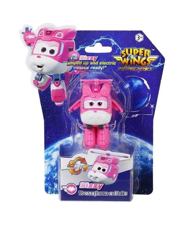 Boneco Super Wings Mini Avião Dizzy 5cm Transform a Bots - Sunny 5202