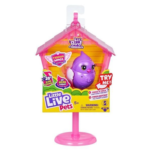 Little Live Pets Pássaro Roxo Na Casinha - Fun Divirta-se