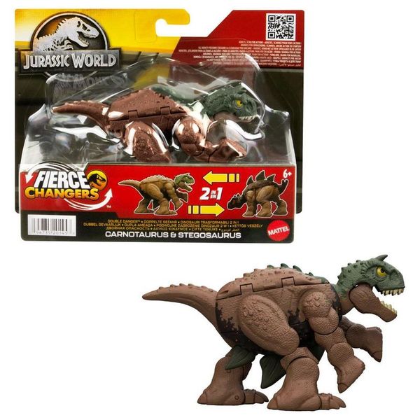 Jurassic World - 2 em 1 - Carnotaurus e Stegosaurus - Mattel