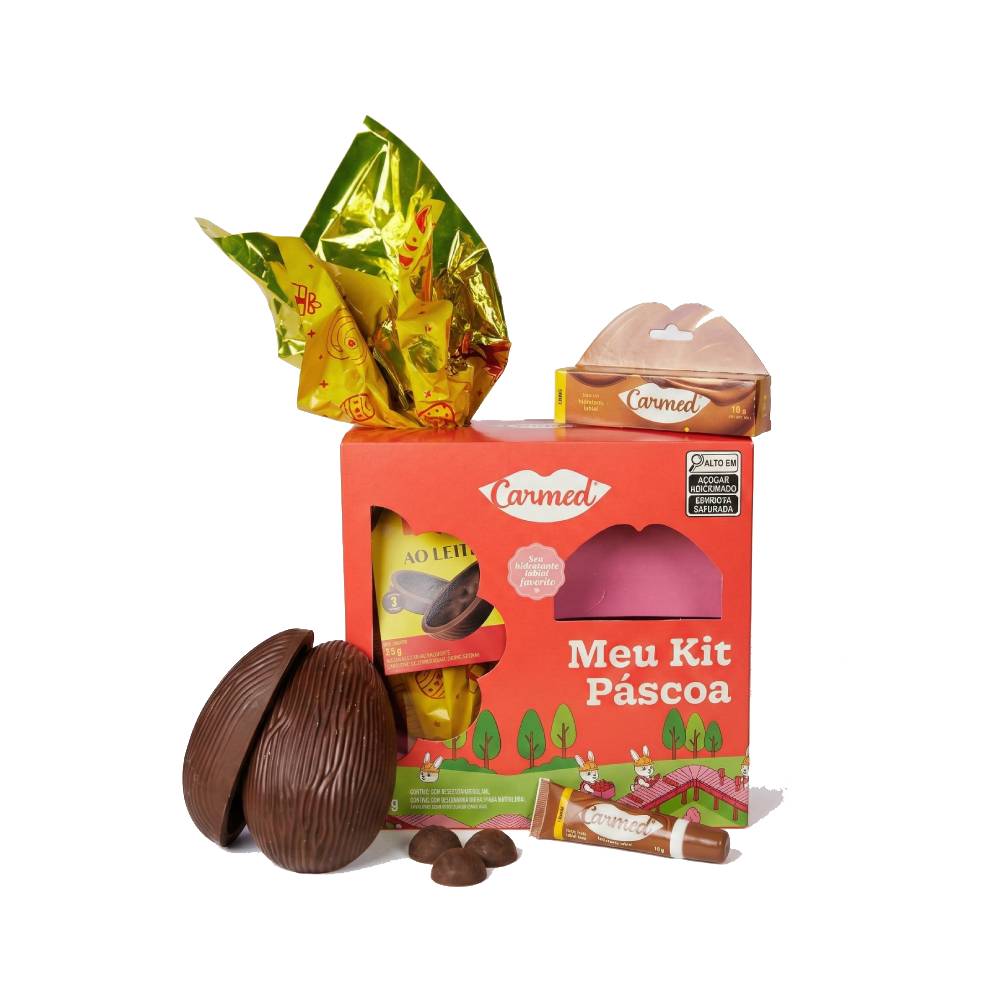 kit de pascoa carmed e ovo ao leite ri happy 134g frente