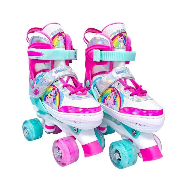 Patins Roller Unicórnio Ajustável 38 Ao 41 Dm Toys DMR7225