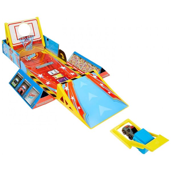 Estação de Jogos 4 em 1 com Carro de Brinquedo que Atinge 15 Metros de Distancia, para 3 Anos ou Mais, LITTLE TIKES 661075EUC, Vermelho