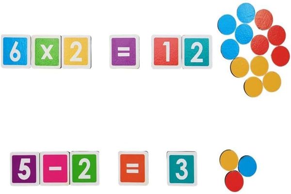 Kit Números e Quantidades Magnéticos MDF 116 Peças Babebi Educativo