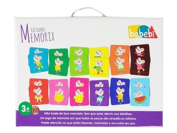 Brinquedo jogo da Memorix Ratinhos - 24 peças