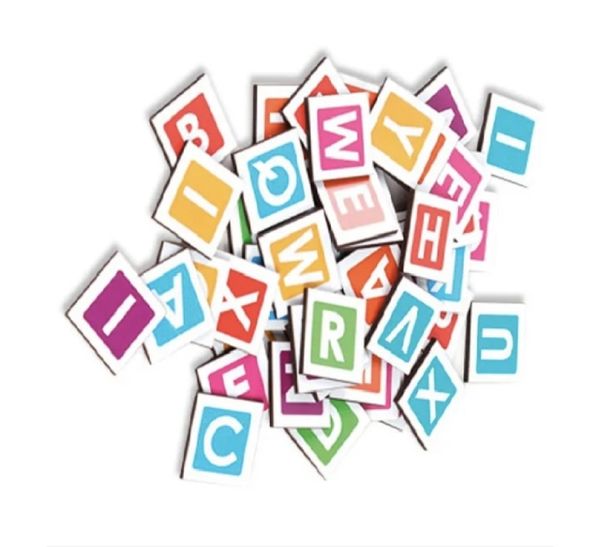 Jogo Alfabeto Letras Formando Palavras 64 Pçs Jogo Pedagógico Educativo de Madeira