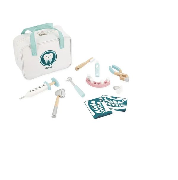 Maleta Dentista Branco Brinquedo Criativo de Atendimento Dentário - Janod Maped