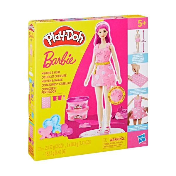 Play Doh Barbie Corações E Penteados - Hasbro G1357