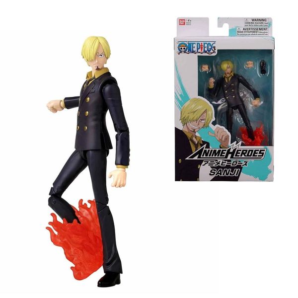 Boneco Articulado Sanji One Piece Anime Heroes Bandai 16cm Colecionável